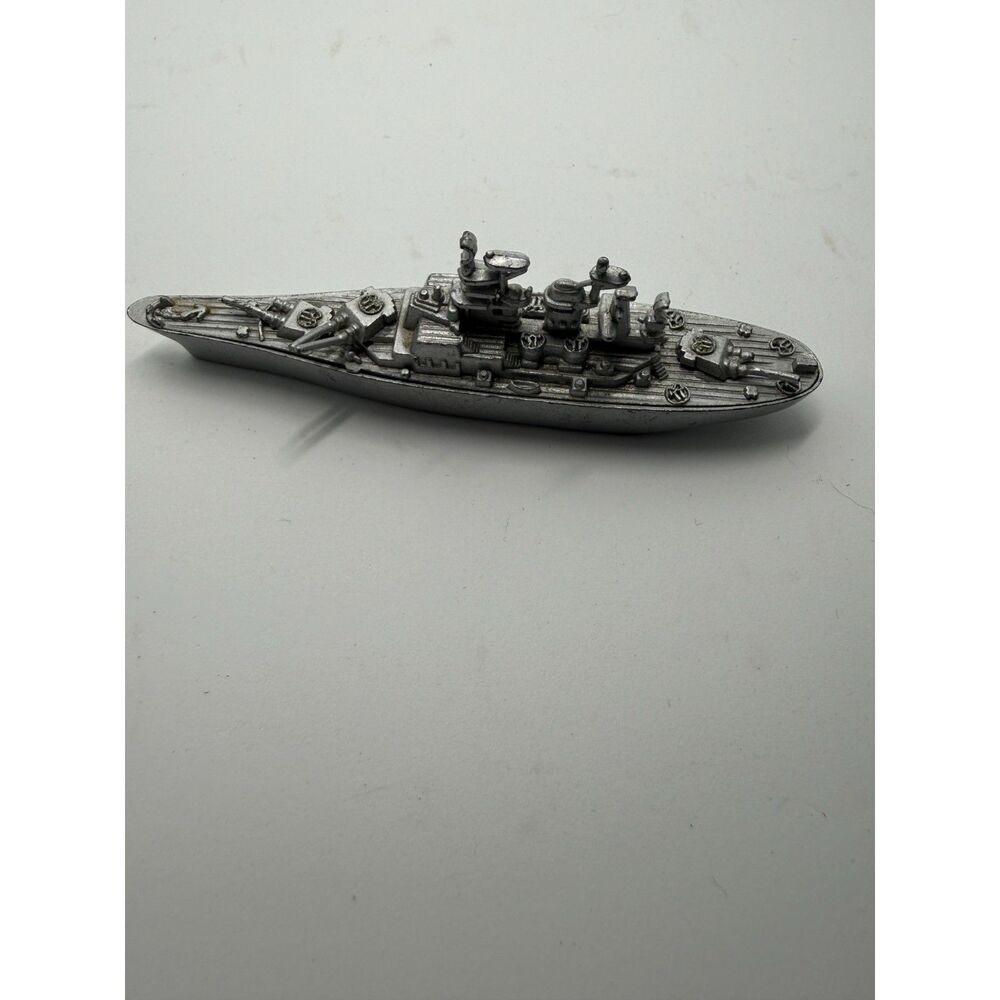 Vintage Die-Cast Metal Replica WWII Battleship Pencil Sharpener